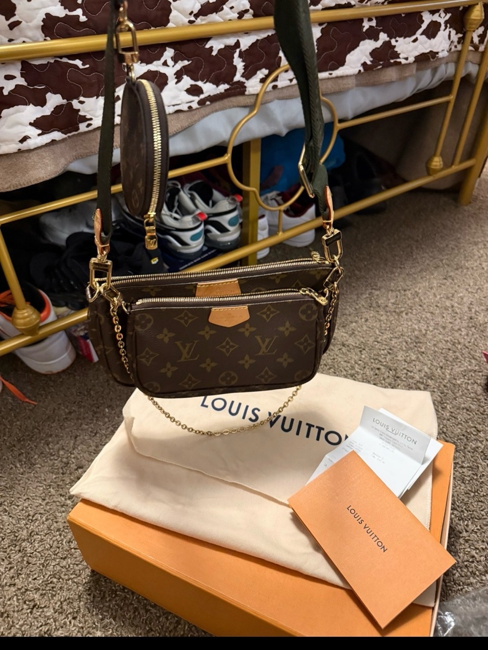 Louis Vuitton Brown Monogram Multi-Pochette Crossbody Bag with Gold Hardware